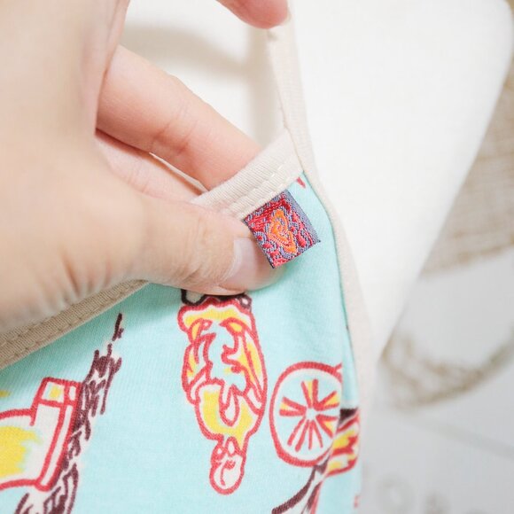 Y2K Asian Inspired Graphic All Over Print Spaghetti Strap Dress 🐉 ROXY - Picture 2 of 8